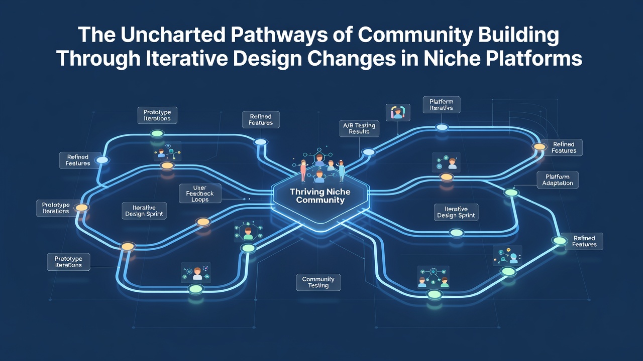 The Uncharted Pathways of Community Building Through Iterative Design Changes in Niche Platforms